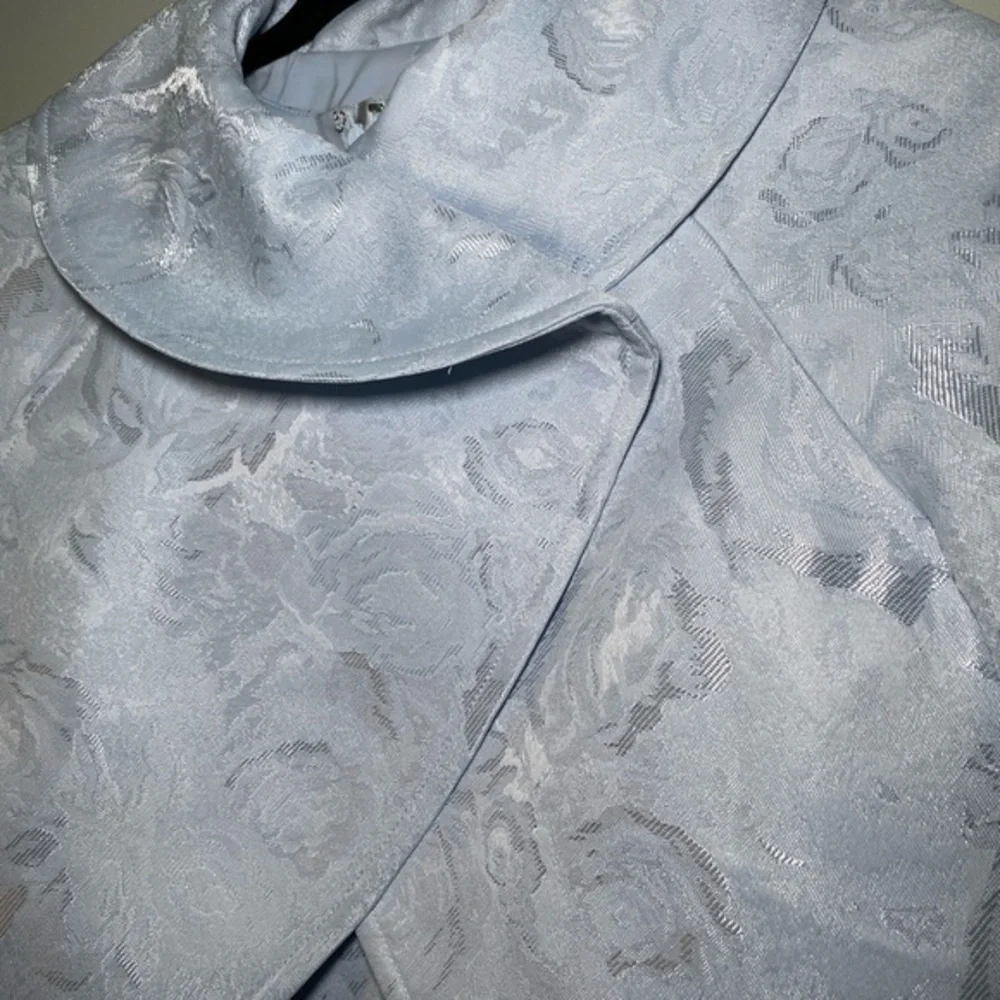 TAHARI ASL Jacquard Silver Blue Sleeveless Dress and Blazer Jacket-Size 10 NWT‎ - Picture 4 of 11